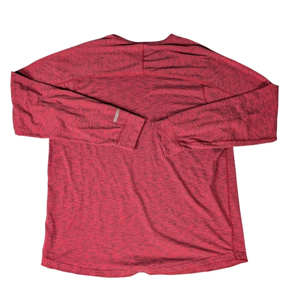 American Eagle Active Flex Mens Long Sleeve Shirt Burgundy Space Dye Raglan XL‎